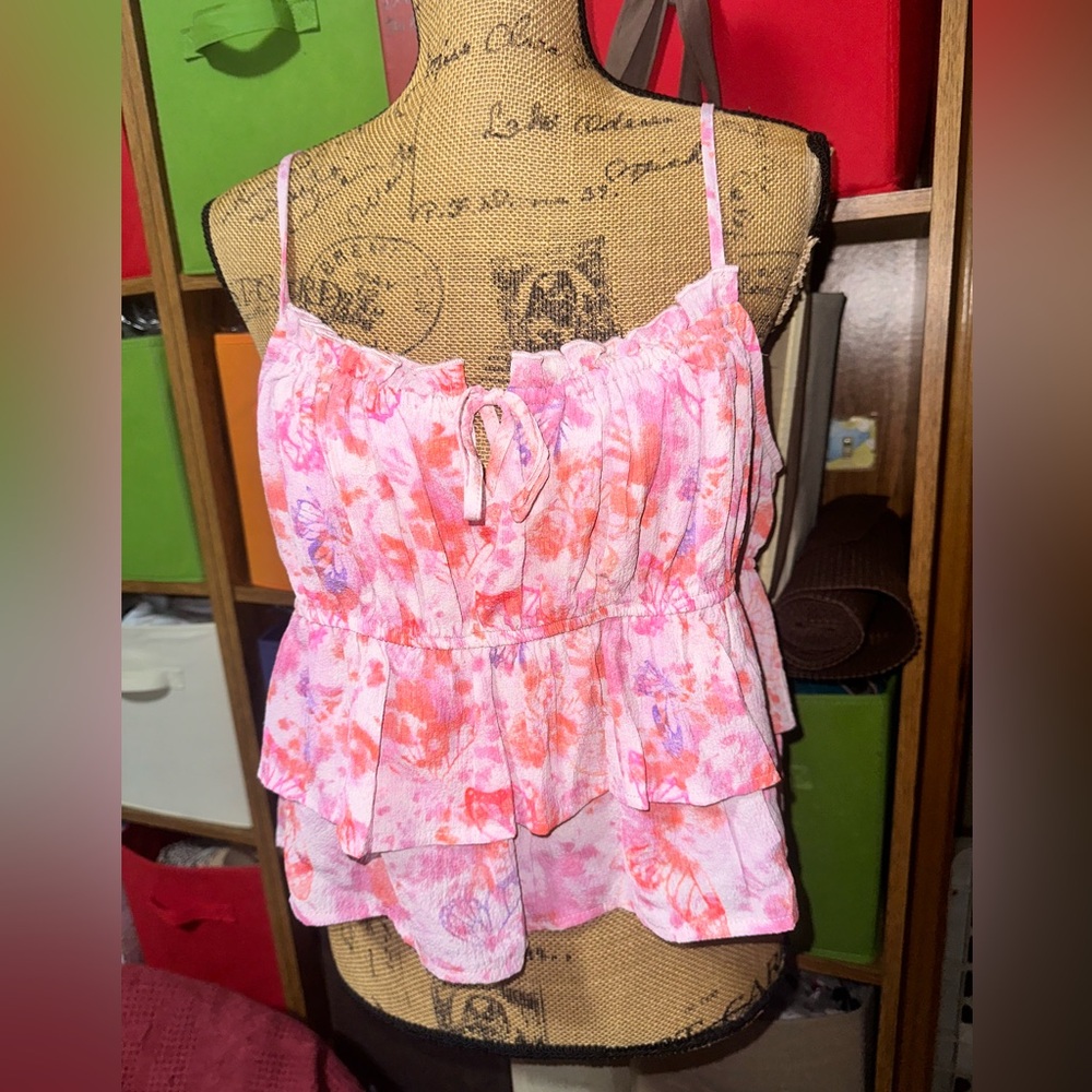 WILD FABLE RUFFLE CROP TANK TOP